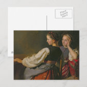 Ein Mädchen aus Probsteier, 1844 Postkarte (Vorne/Hinten)