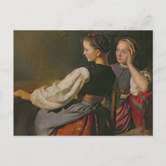 Ein Mädchen aus Probsteier, 1844 Postkarte (Vorderseite)
