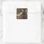 Ein Mädchen aus Probsteier, 1844 Quadratischer Aufkleber (Tasche)