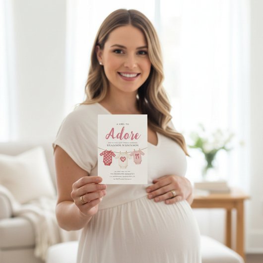 Ein Mädchen Baby Shower Einladung