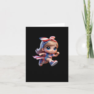 Ein Mädchen beim Laufen Sport Sticker  Karte