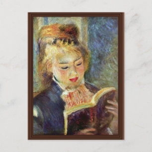 Ein Mädchen beim Lesen von Pierre-Auguste Renoir Postkarte
