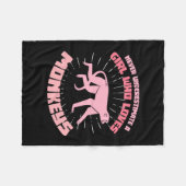 Ein Mädchen, das Affen Liebe Fleecedecke (Vorderseite (Horizontal))