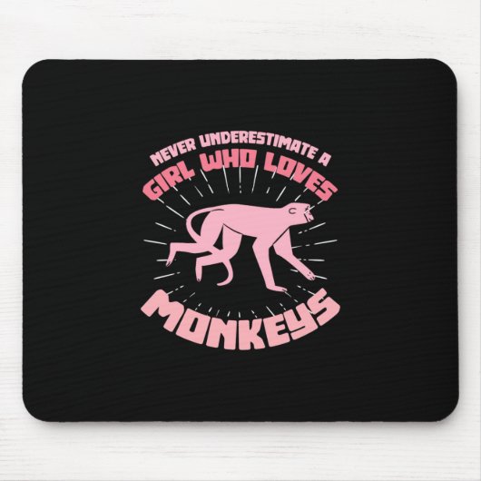 Ein Mädchen, das Affen Liebe Mousepad (Vorne)