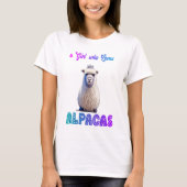 Ein Mädchen, das Alpacas mit Wolle Alpaca Liebe T-Shirt (Vorderseite)