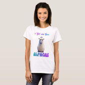 Ein Mädchen, das Alpacas mit Wolle Alpaca Liebe T-Shirt (Vorne ganz)