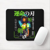 Ein Mädchen, das Anime Black Girl Game Lovers Lieb Mousepad (Mit Mouse)