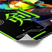 Ein Mädchen, das Anime Black Girl Game Lovers Lieb Poster (Ecke)