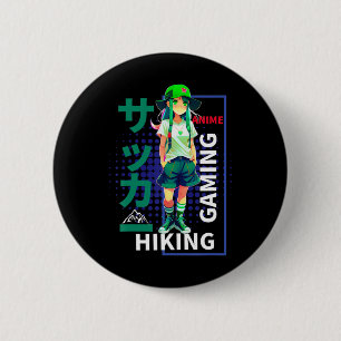 Ein Mädchen, das Anime Liebe Button