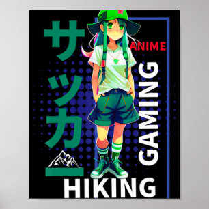 Ein Mädchen, das Anime Liebe Poster