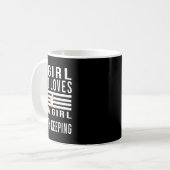 Ein Mädchen, das Badminton Liebe, ist ein Mädchen, Kaffeetasse (Vorderseite Links)