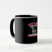 Ein Mädchen, das Dackel Lieben Tasse (Vorderseite Links)