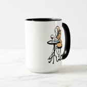 Ein Mädchen, das den Roten Wein genießt im Café Tasse (VorderseiteRechts)