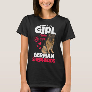 Ein Mädchen, das deutsche Hirten Liebe T-Shirt