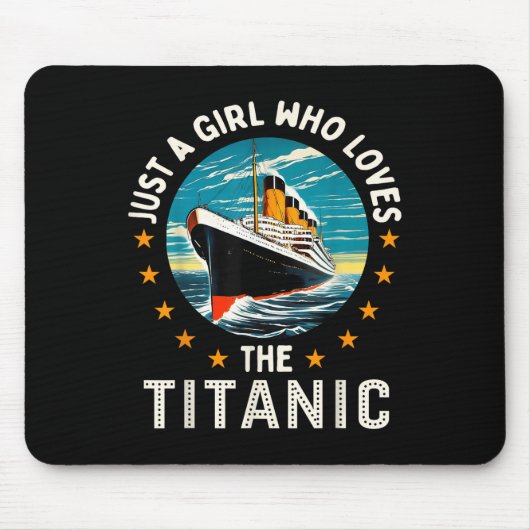 Ein Mädchen, das die RMS-Titanic-Mädchen liebt Mousepad (Vorne)