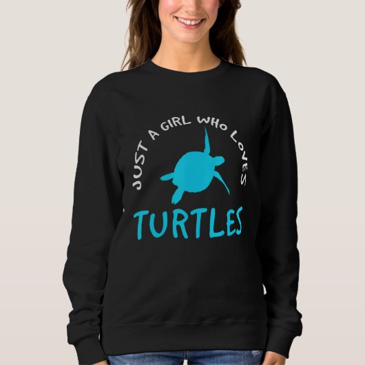 Ein Mädchen, das die Schildkröte Liebe Sweatshirt (Vorderseite)