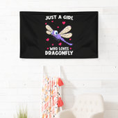 Ein Mädchen, das Drachenfliegen Liebe Banner (Insitu)