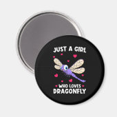 Ein Mädchen, das Drachenfliegen Liebe Magnet (Vorderseite/Rückseite)