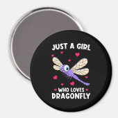 Ein Mädchen, das Drachenfliegen Liebe Magnet (Vorderseite/Rückseite)