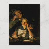 Ein Mädchen, das einen Brief liest Postkarte (Vorderseite)