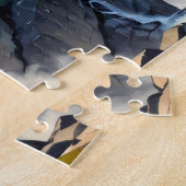 Ein Mädchen, das einen Drachen sieht, fliegt vorbe Puzzle (Seite)