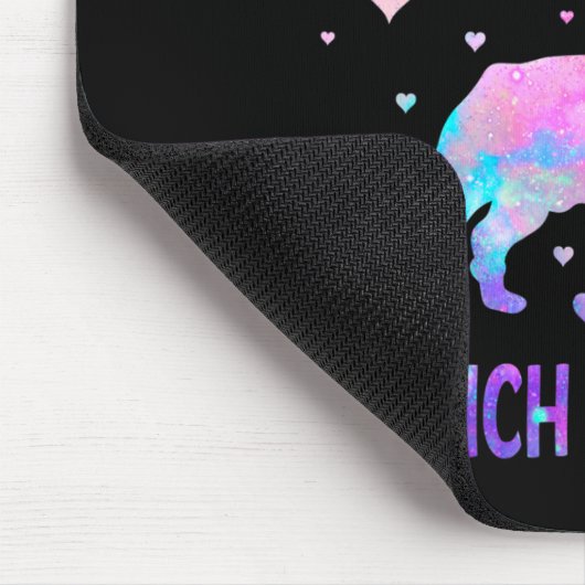 Ein Mädchen, das französische Bulldogs Dog Puppy L Mousepad (Ecke)