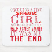 Ein Mädchen, das gerne ein Health _ Safety Manager Mousepad (Vorne)
