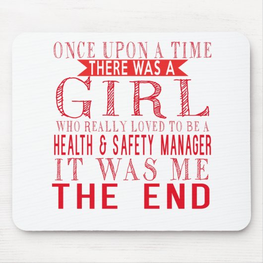 Ein Mädchen, das gerne ein Health _ Safety Manager Mousepad (Vorne)