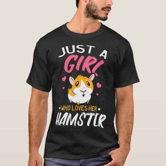 Ein Mädchen, das Hamster Lieben T-Shirt (Vorderseite)