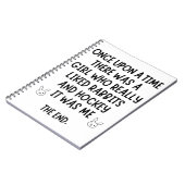 Ein Mädchen, das Hockey und Kaninchen wirklich moc Notizblock (Linke Seite)