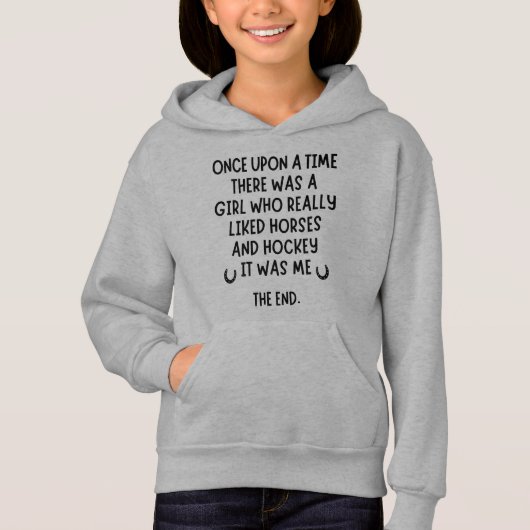 Ein Mädchen, das Hockey und Pferde wirklich mochte Hoodie (Vorderseite)