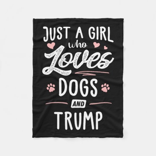 Ein Mädchen, das Hunde Liebe, und Trumps Gabe Love Fleecedecke (Vorderseite)