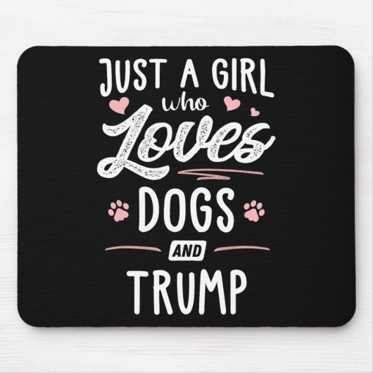 Ein Mädchen, das Hunde Liebe, und Trumps Gabe Love Mousepad (Vorne)