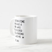 Ein Mädchen, das Hunde und Backen wirklich mochte Kaffeetasse (Vorderseite Links)