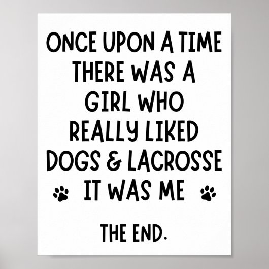 Ein Mädchen, das Hunde und Lacrosse wirklich mocht Poster (Vorne)