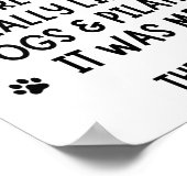 Ein Mädchen, das Hunde und Pilates wirklich mochte Poster (Ecke)