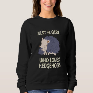 Ein Mädchen, das Igel Sweatshirt