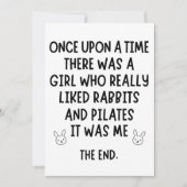 Ein Mädchen, das Kaninchen und Pilates wirklich mo Karte (Vorderseite)