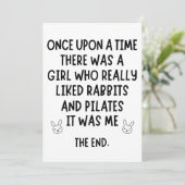 Ein Mädchen, das Kaninchen und Pilates wirklich mo Karte (Stehend Vorderseite)