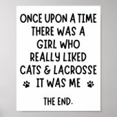 Ein Mädchen, das Katzen und Lacrosse wirklich moch Poster (Vorne)