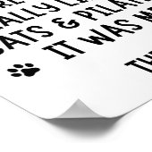 Ein Mädchen, das Katzen und Pilates wirklich mocht Poster (Ecke)