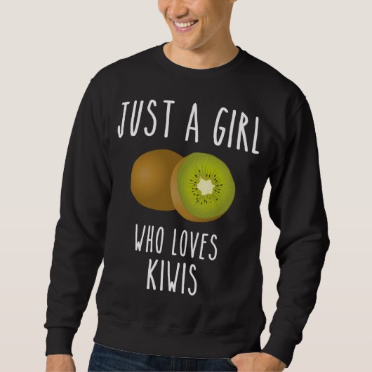Ein Mädchen, das Kiwi Obst Kiwi Obst sommerliche F Sweatshirt (Vorderseite)
