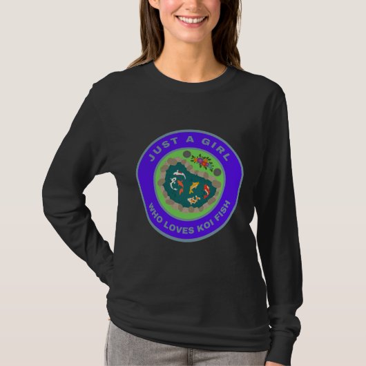 Ein Mädchen, das Koi-Fisch Liebe T-Shirt (Vorderseite)