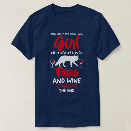 Ein Mädchen, das Wein und Feinde Liebe T-Shirt (Design vorne)