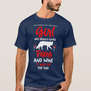 Ein Mädchen, das Wein und Feinde Liebe T-Shirt
