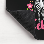 Ein Mädchen, das Zebras und Blume Liebe Mousepad (Ecke)