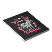 Ein Mädchen, das Zebras und Blume Liebe Notizblock (angewinkelt)