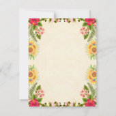 ein Mädchen, Elefanten tropische, rosa Babydusche Einladung (Rückseite)