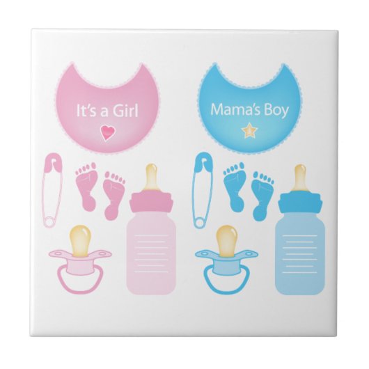 ein Mädchen Fliese (Vorderseite)