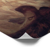 Ein Mädchen Füttre Peacocks Poster (Ecke)